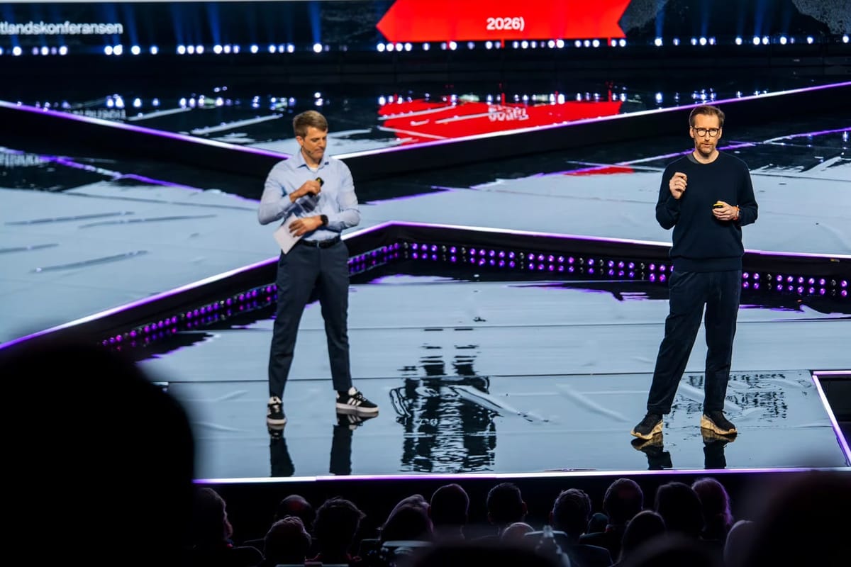 Alexander Lundervold and Eirik Knudsen presenting at Vestlandskonferansen, 2026.